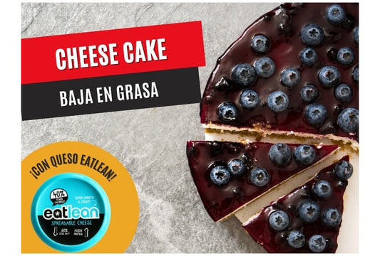 Receta de Cheesecake baja en grasa con Queso Untable Eatlean