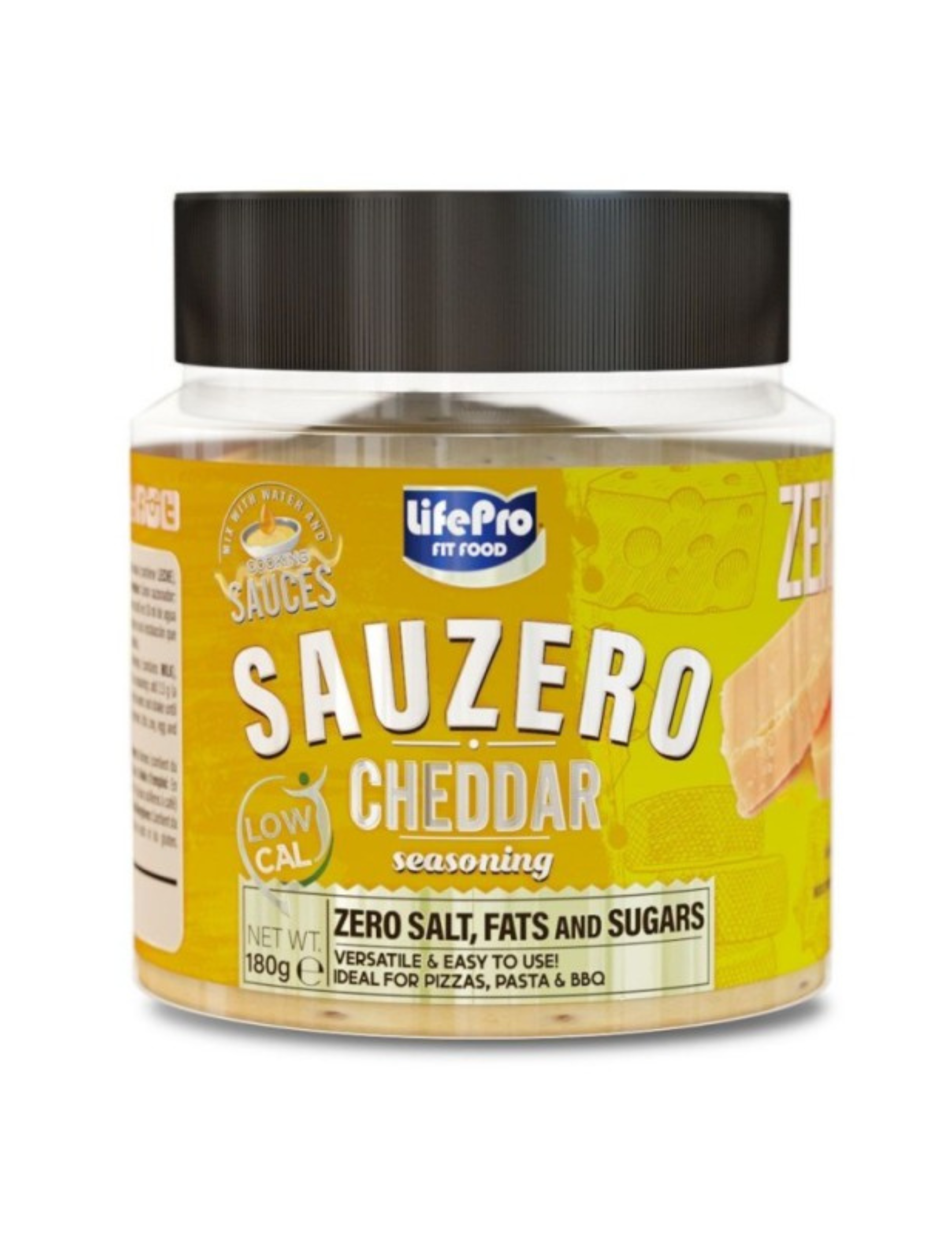 LIFE PRO FIT-FOOD SAUZERO SAZONADOR 180 GRAMOS - SABOR: CHEDDAR