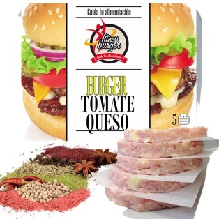 BURGER POLLO CON TOMATE Y QUESO